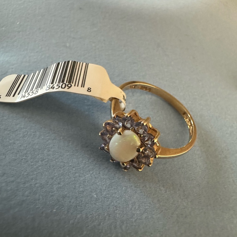 10k Opal ring with tanzanite - Picture 4 of 4